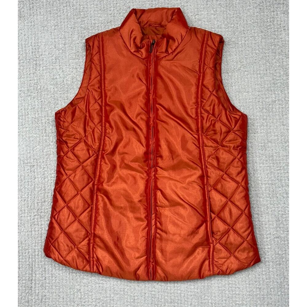 Coldwater Creek Women's Orange Puffy Vest Size M NWT #66610